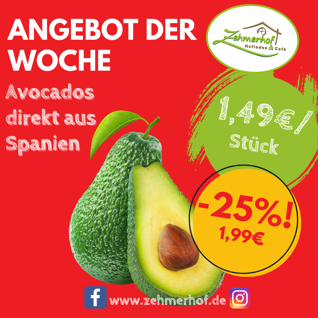 🥑🎄 Angebot der Woche: Frische Avocados (22.12 bis 27.12) 🎄🥑