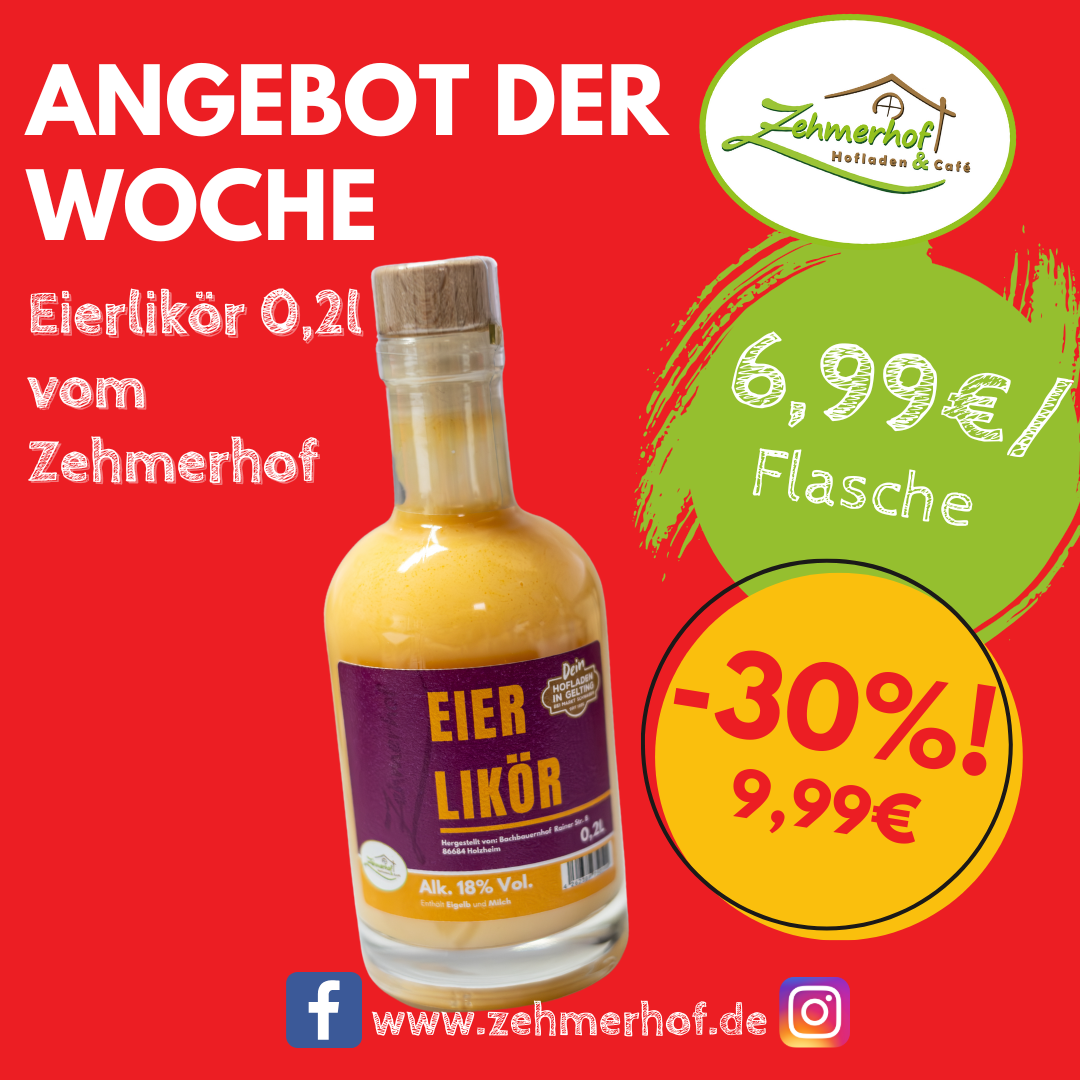 🥚✨ Angebot der Woche: Zehmerhof Eierlikör 0,2 l (17.11 bis 22.11) ✨🥚