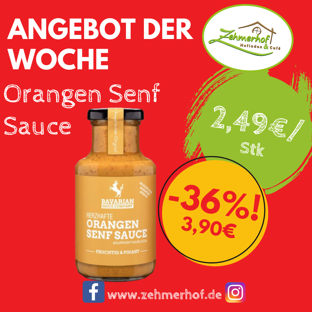 Vatertagsspecial: Orangen Senf Grillsauce zum Top-Preis! (06.05. bis 11.05.)