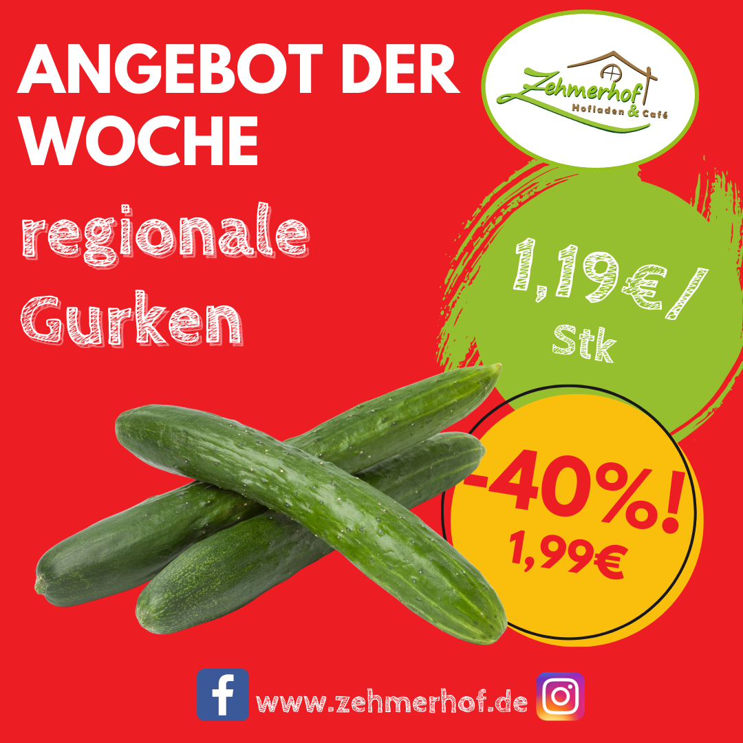 🥒🌱 Angebot der Woche: Schlangengurken aus Eitting (23.03 bis 28.03) 🌱🥒