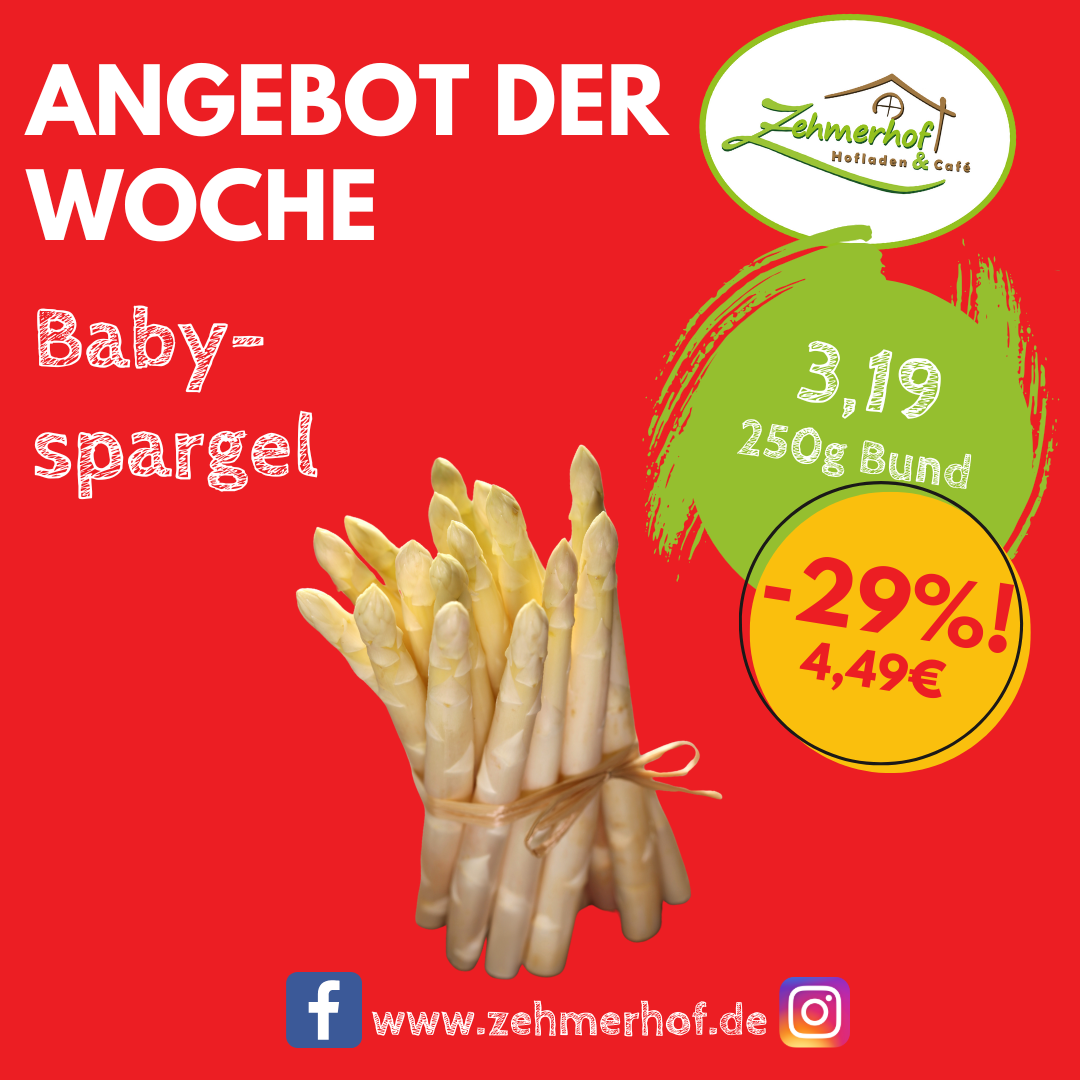 🌱🥗 Angebot der Woche: Frischer Babyspargel im Bund (02.06 bis 07.06) 🥗🌱