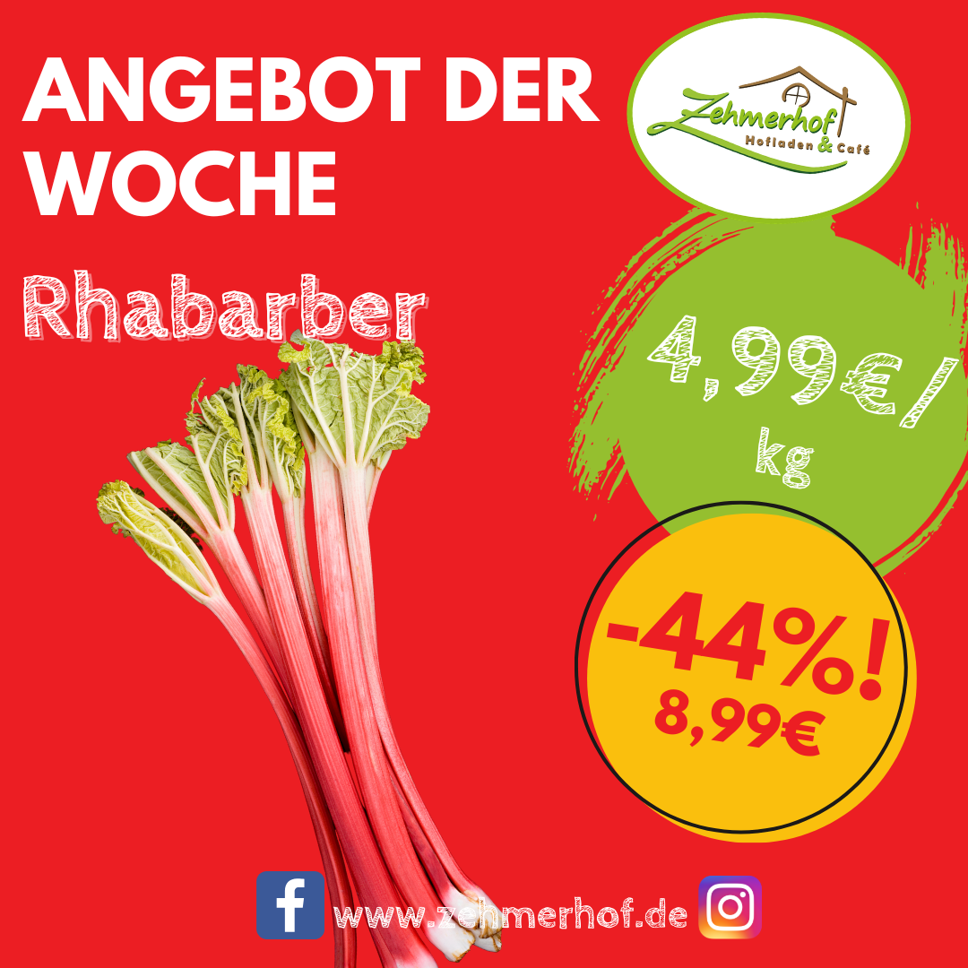 🌱🍓 Angebot der Woche: Frischer Rhabarber (20.04 bis 25.04) 🍓🌱