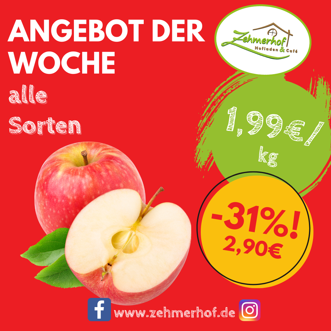 🍏🍎 Angebot der Woche: Frische Äpfel aus dem Allgäu und vom Bodensee (29.09 bis 04.10) 🍎🍏