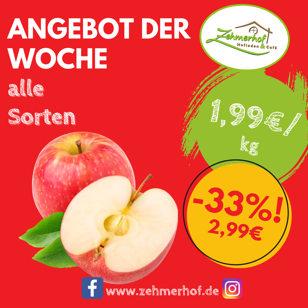 🍎✨ Angebot der Woche: Alle Apfelsorten (02.03 bis 07.03) ✨🍎