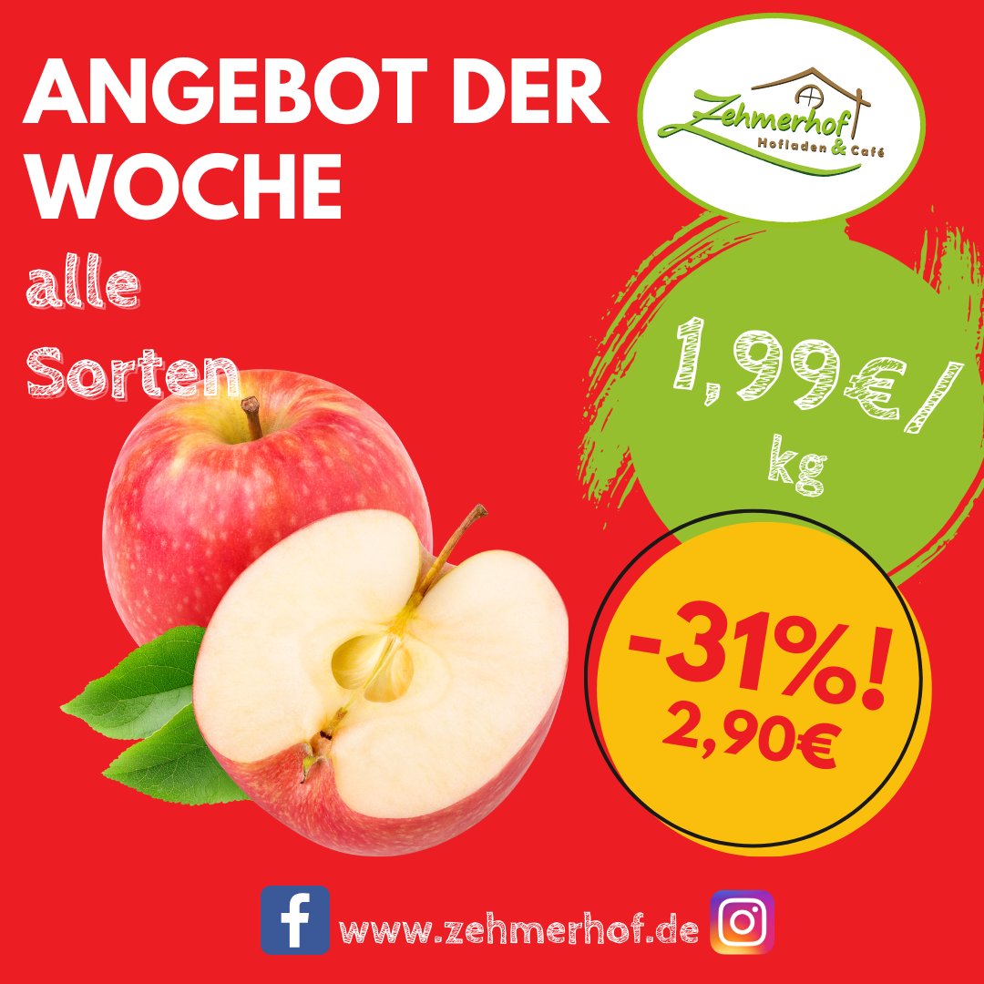 🍎🌿 Angebot der Woche: Frische Äpfel aus drei Regionen (19.05 bis 25.05) 🌿🍎