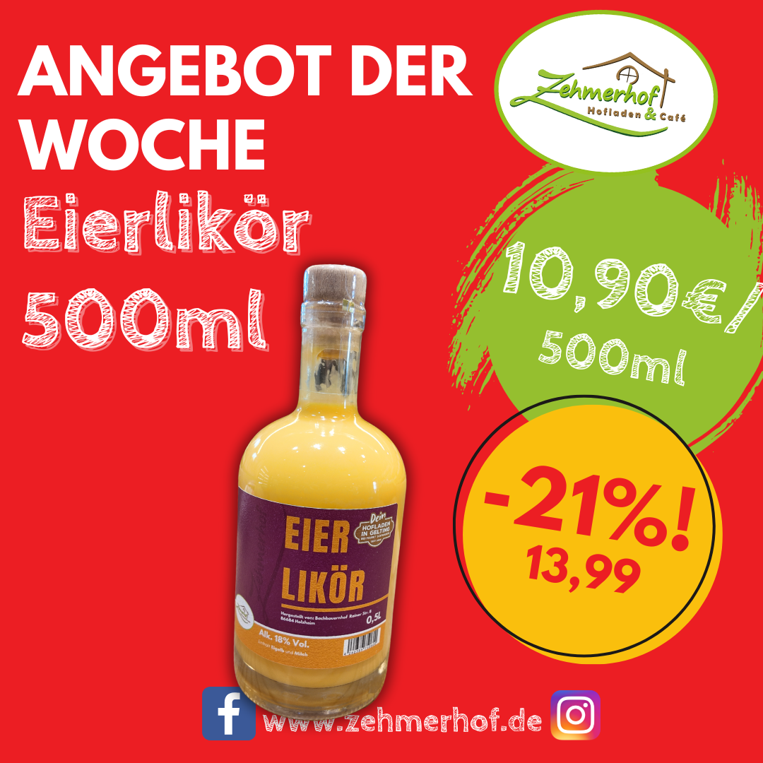 🥚🍹 Angebot der Woche: Eierlikör (08.07 bis 13.07.) 🍹🥚