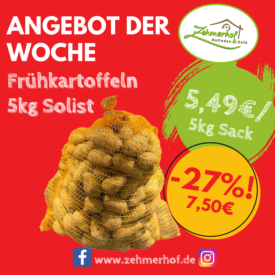 🥔💚 Angebot der Woche: Frühkartoffeln Sorte Solist (22.07 bis 27.07.) 💚🥔