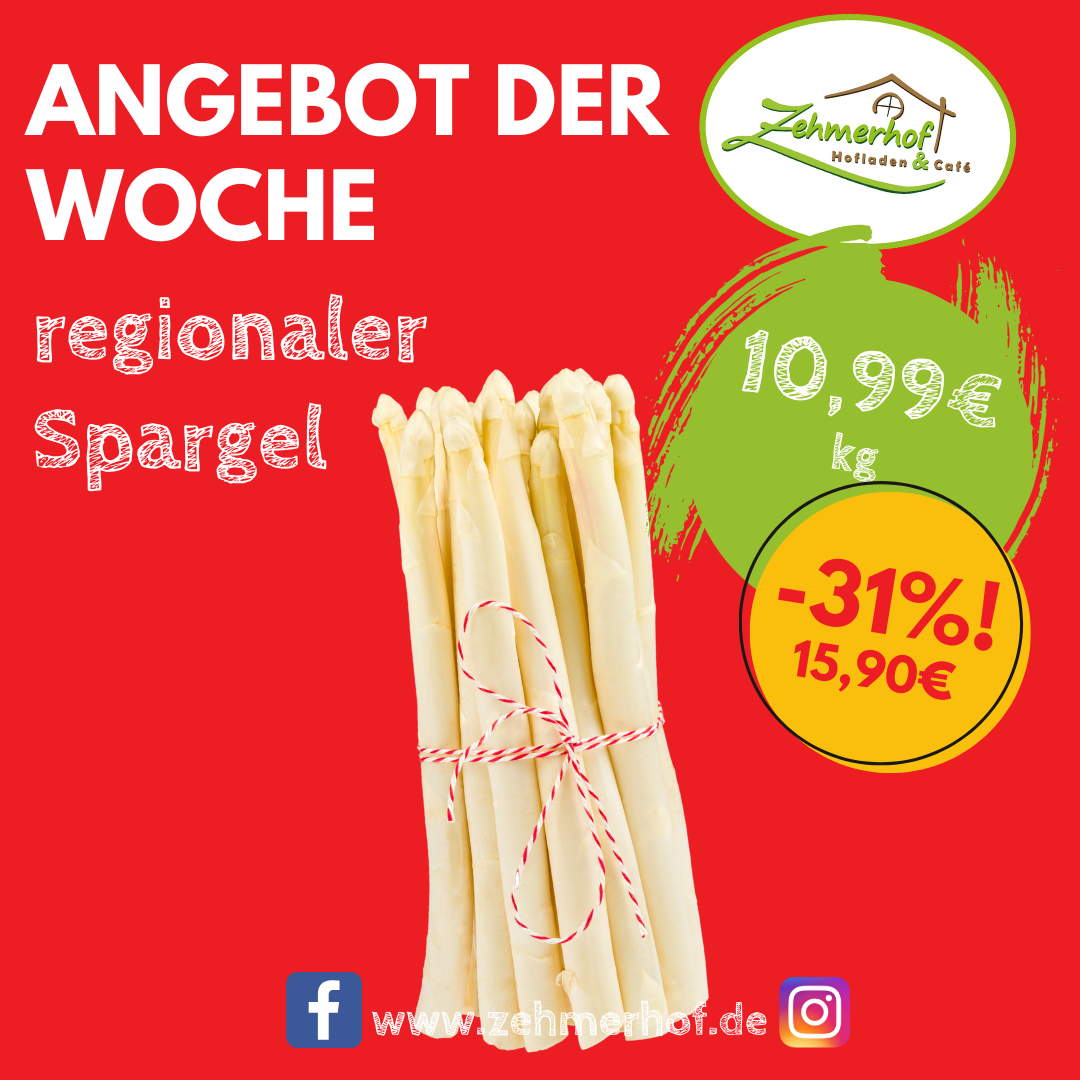 🥗🌞 Angebot der Woche: Frischer Spargel aus Abensberg (28.04 bis 03.05) 🌞🥗