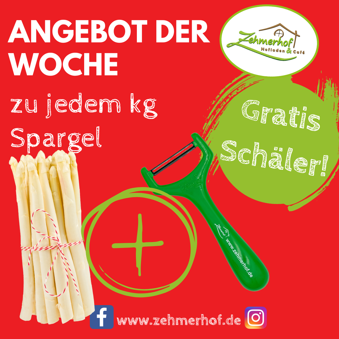 🌟 Angebot der Woche: Gratis Sparschäler zu jedem Kilo Spargel 🌟 (29.04 bis 04.05)