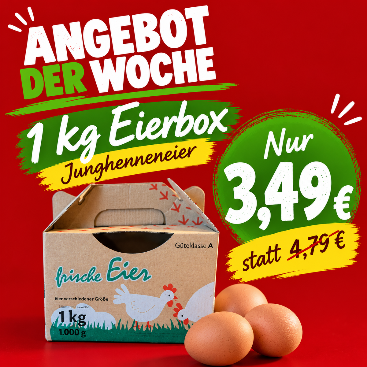 🥚🎃 Angebot der Woche: 1-kg-Eierbox und Halloweenkürbisse (26.10. bis 31.10.) 🎃🥚