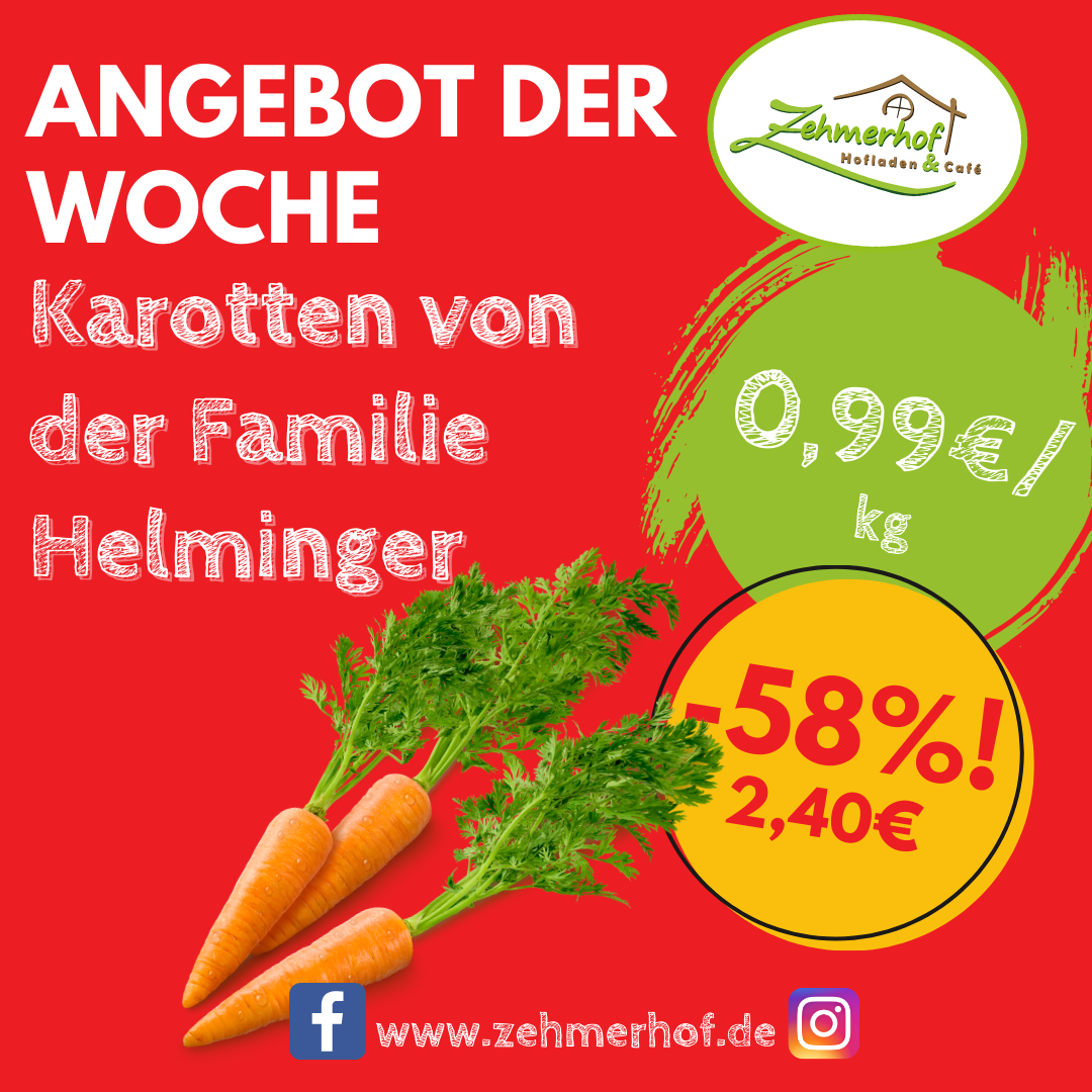 🥕✨ Angebot der Woche: Frische Karotten von Familie Helminger (03.03. bis 08.03.) ✨🥕