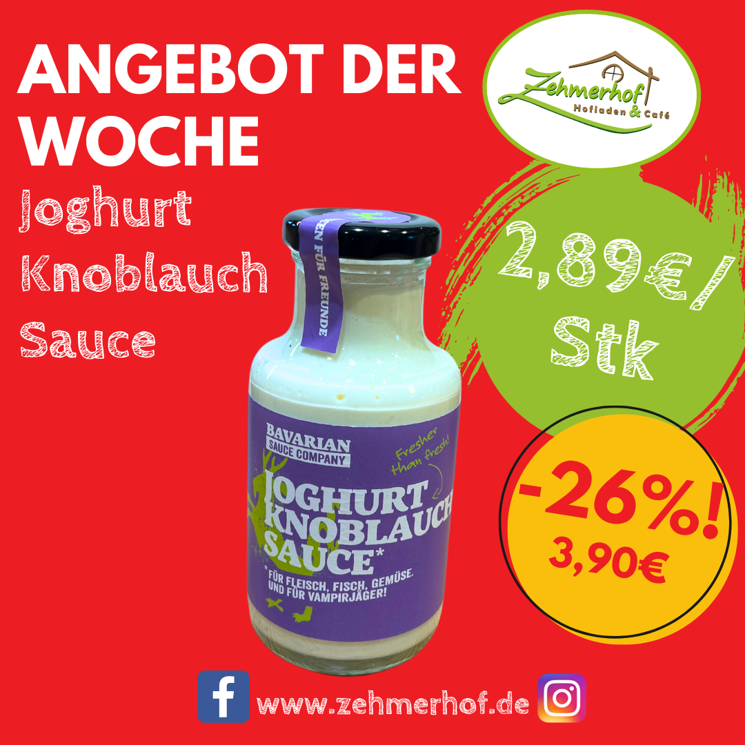 🥗🧄 Angebot der Woche: Joghurt Knoblauch Sauce (26.08 bis 31.08.) 🧄🥗