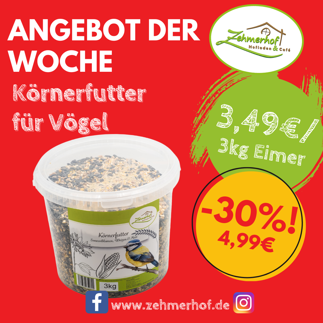 🐦❄️ Angebot der Woche: Körnerfutter aus eigenem Getreide (12.01 bis 17.01) ❄️🐦
