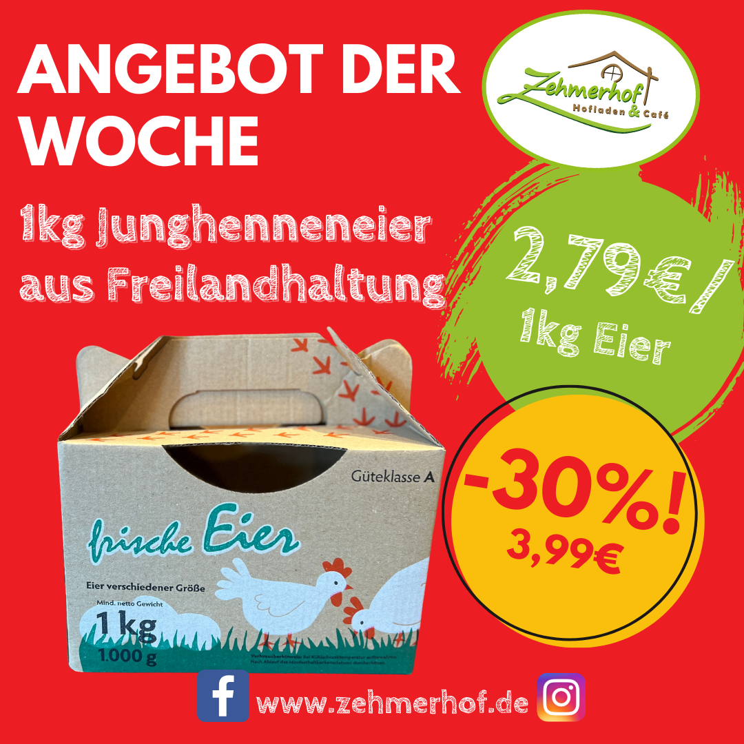🥚📦 Angebot der Woche: Freilandeier in der 1 kg Box (14.07 – 19.07) 📦🥚