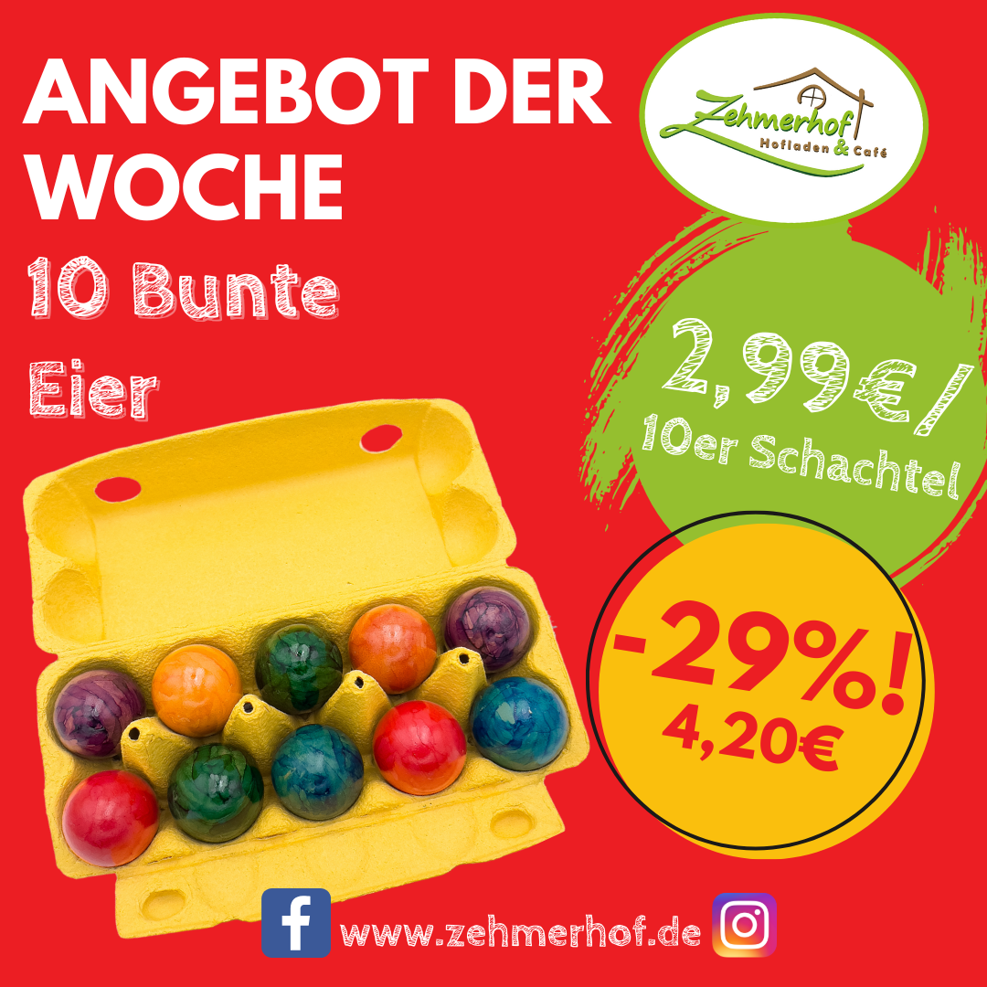 🥚🌈 Angebot der Woche: Frische bunte Eier (10.11 bis 15.11) 🌈🥚