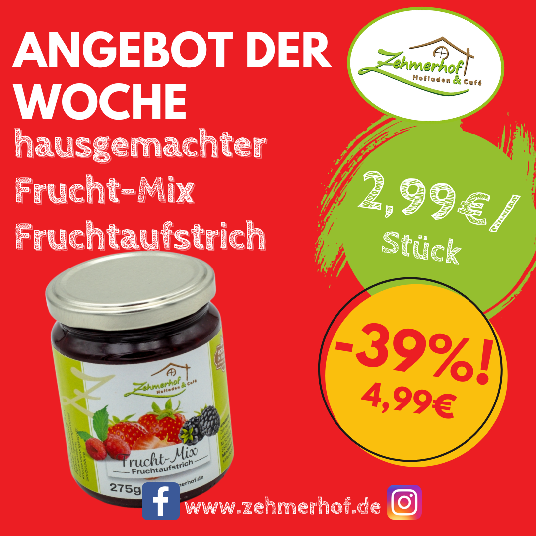 🍓🌿 Angebot der Woche: Hausgemachter Frucht-Mix Fruchtaufstrich (27.05 bis 01.06.)